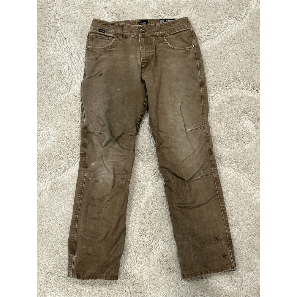 Kuhl Rydr Pants Mens 32x32 Patina Dye Beige Heavy Hiking Gorpcore Distressed
